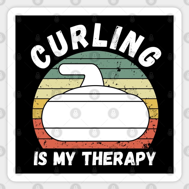 Curling Is My Therapy Sticker by footballomatic